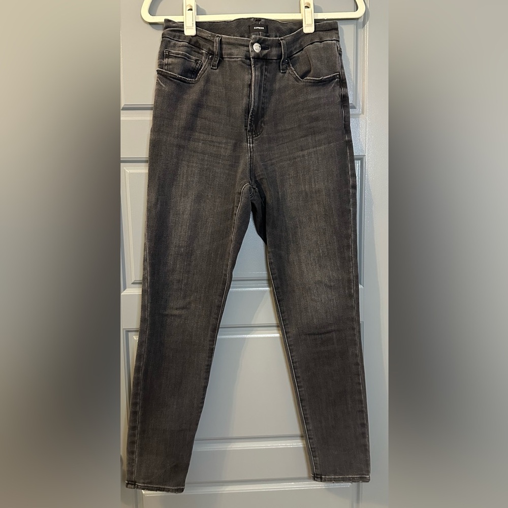Express Dark Gray Women's Skinny Jeans